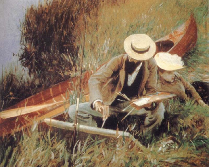 John Singer Sargent Paul Helleu Sketching with his wife China oil painting art